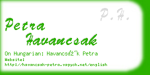 petra havancsak business card